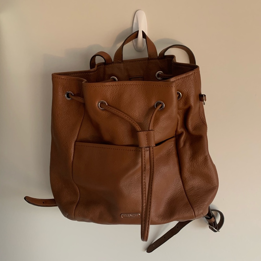 Brown Leather Coach Backpack